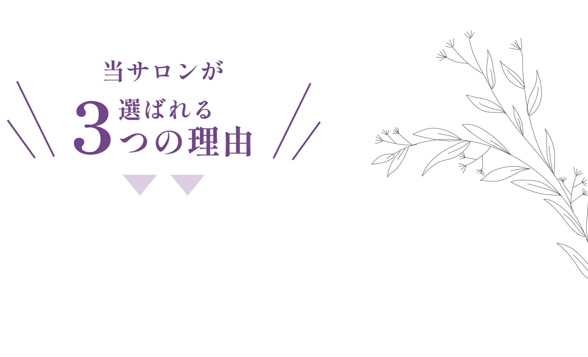 当サロンが選ばれる3つの理由